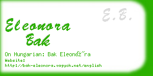 eleonora bak business card